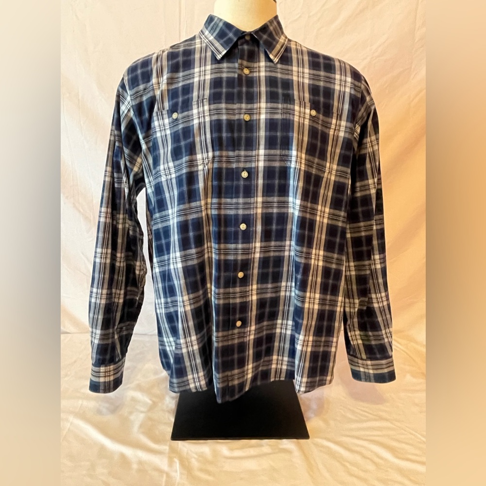Wrangler Men’s Long sleeve button down shirt Blue plaid